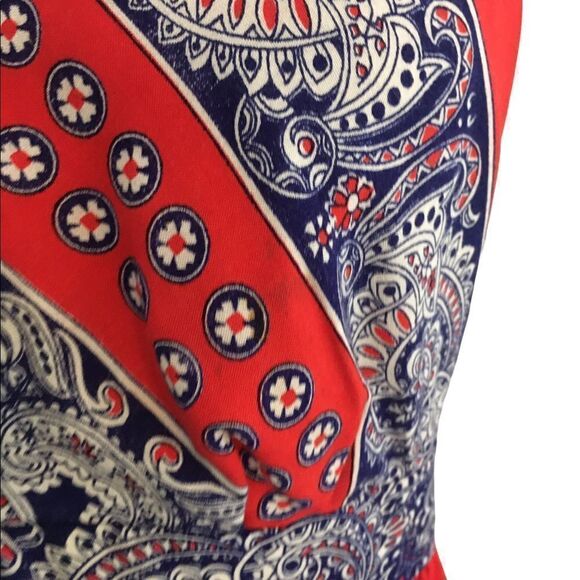 Vintage S. Howard Hirsh Geo Pattern Halter Maxi Dress - Picture 8 of 8